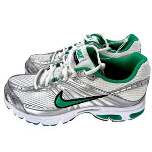 Nike Air Max Moto 2K Running Shoes White Silver Green Women US 11.5 HQ2056 102